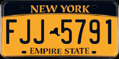 NY license plate FJJ5791