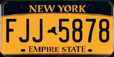 NY license plate FJJ5878