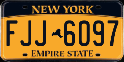NY license plate FJJ6097