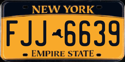 NY license plate FJJ6639