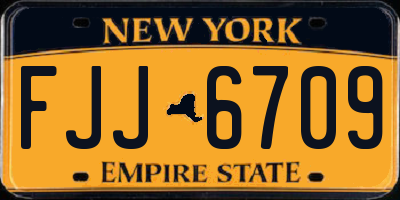NY license plate FJJ6709