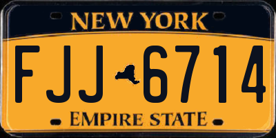 NY license plate FJJ6714