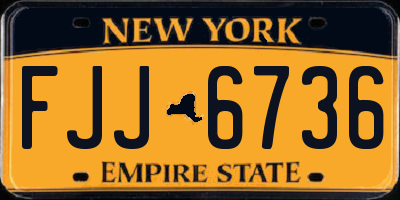 NY license plate FJJ6736