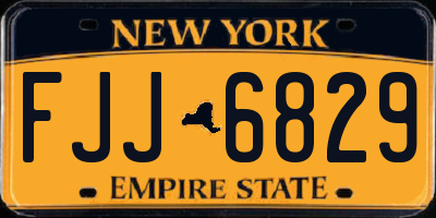 NY license plate FJJ6829