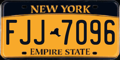 NY license plate FJJ7096