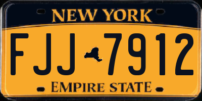 NY license plate FJJ7912