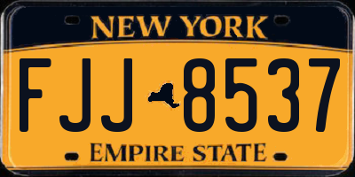 NY license plate FJJ8537