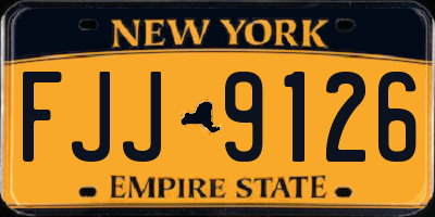 NY license plate FJJ9126