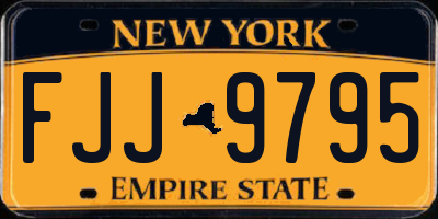 NY license plate FJJ9795