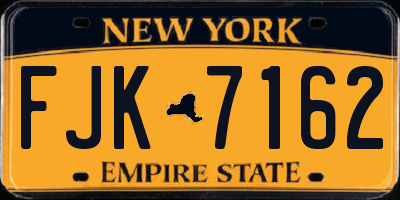 NY license plate FJK7162