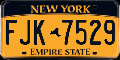 NY license plate FJK7529