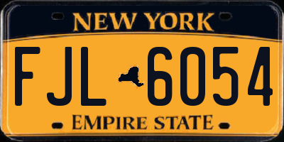 NY license plate FJL6054