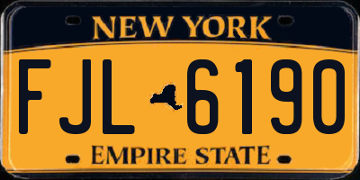 NY license plate FJL6190