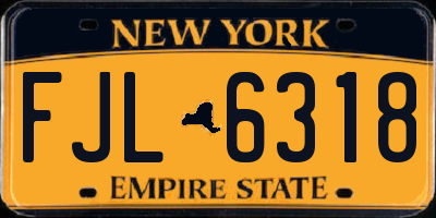 NY license plate FJL6318
