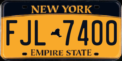 NY license plate FJL7400