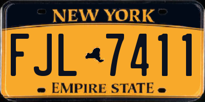 NY license plate FJL7411