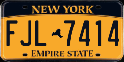 NY license plate FJL7414