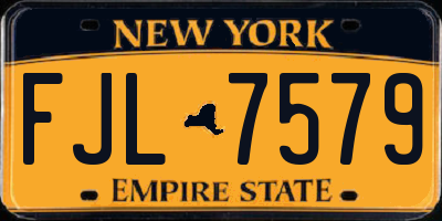 NY license plate FJL7579