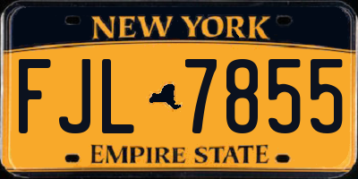 NY license plate FJL7855