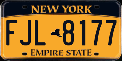 NY license plate FJL8177