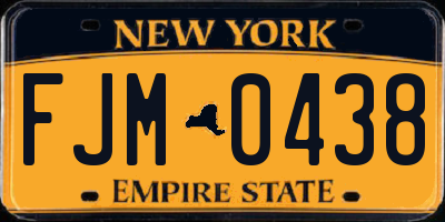 NY license plate FJM0438