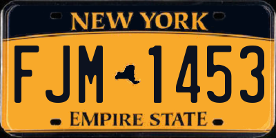 NY license plate FJM1453
