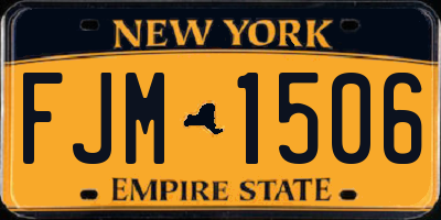 NY license plate FJM1506