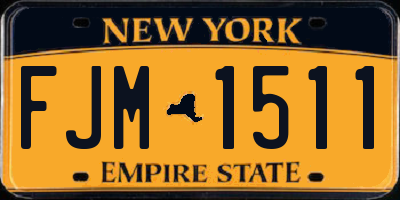 NY license plate FJM1511
