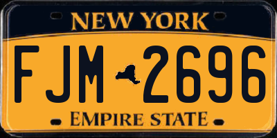 NY license plate FJM2696