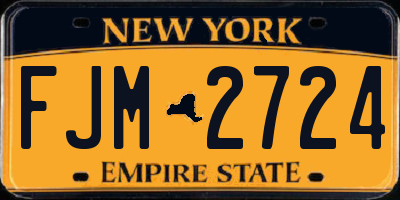 NY license plate FJM2724