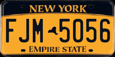 NY license plate FJM5056