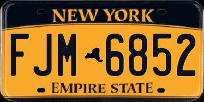 NY license plate FJM6852