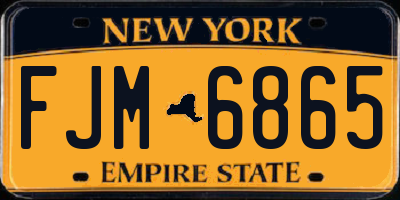 NY license plate FJM6865