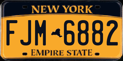 NY license plate FJM6882