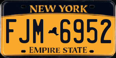 NY license plate FJM6952