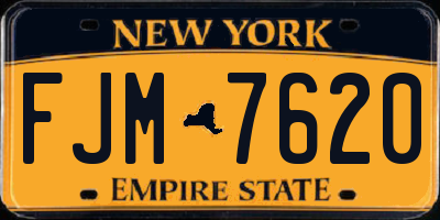 NY license plate FJM7620