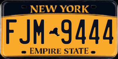 NY license plate FJM9444