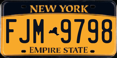 NY license plate FJM9798