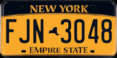 NY license plate FJN3048