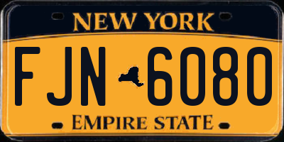 NY license plate FJN6080