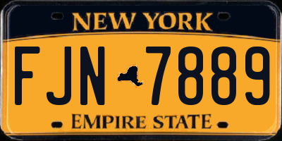 NY license plate FJN7889