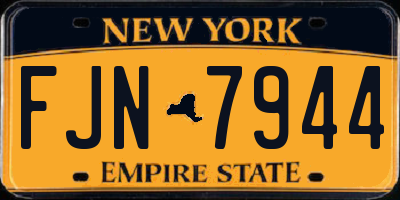 NY license plate FJN7944