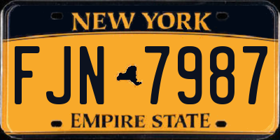NY license plate FJN7987