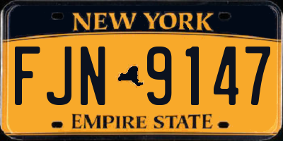 NY license plate FJN9147