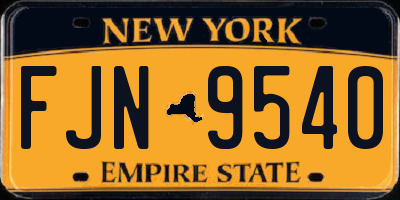 NY license plate FJN9540