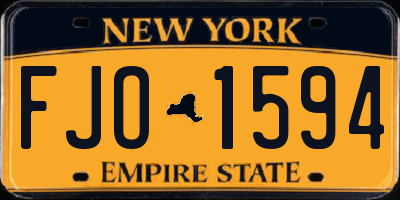 NY license plate FJO1594