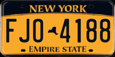 NY license plate FJO4188