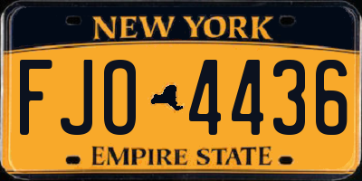 NY license plate FJO4436