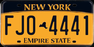 NY license plate FJO4441