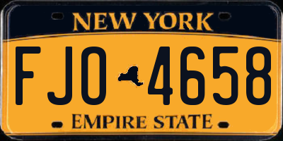 NY license plate FJO4658